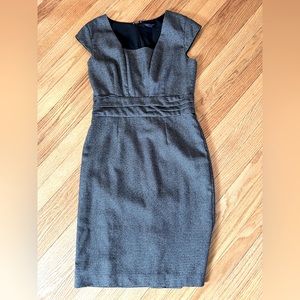 Banana Republic Dress Houndstooth Cap Sleeve Square Neck